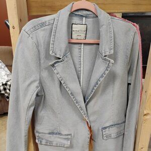 Bagatelle Denim Jacket Blazer | Women’s Large | Light Wash | Polished & Classic